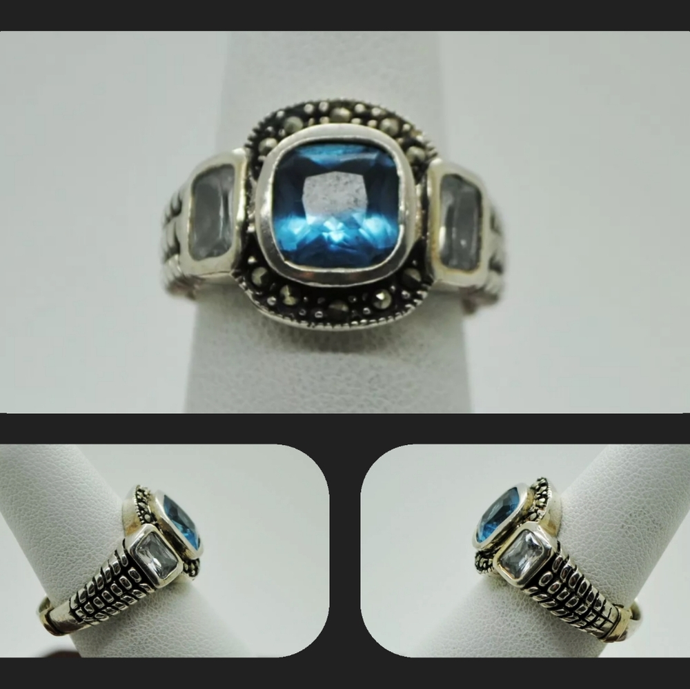 Blue topaz Albion ring